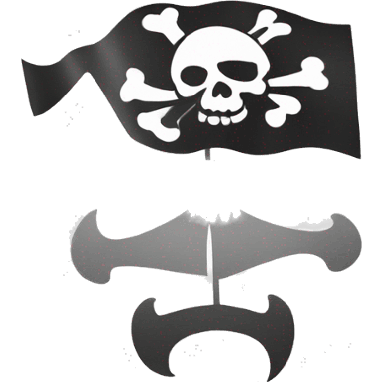 pirate flag in white emoji