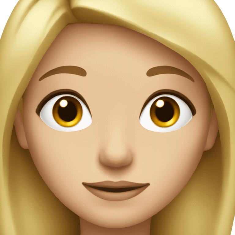 Doctor blonde girl with brown eyes emoji