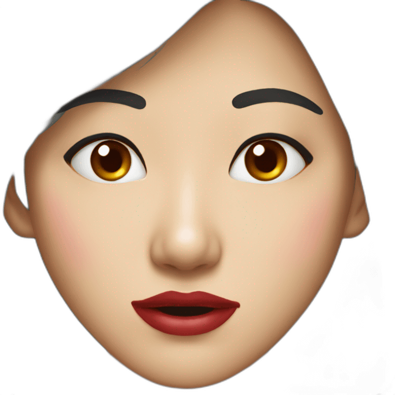 asian woman nose bleeding emoji