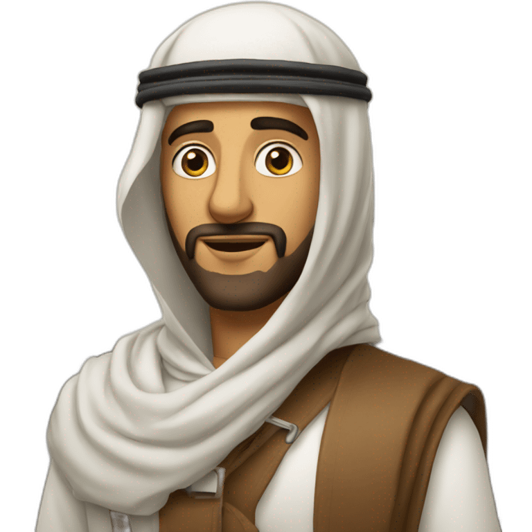 Arabe avec un avion  emoji