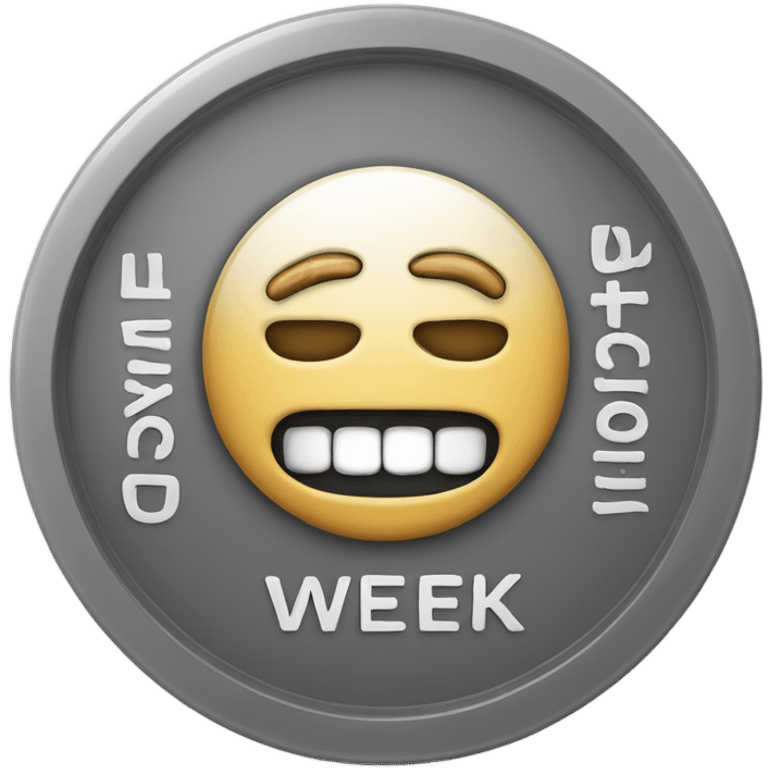 coin with the inscription week without smoking emoji