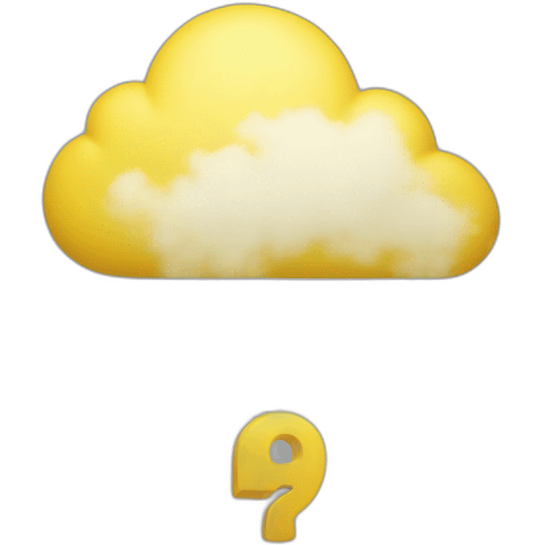 Yellow cloud connected email emoji