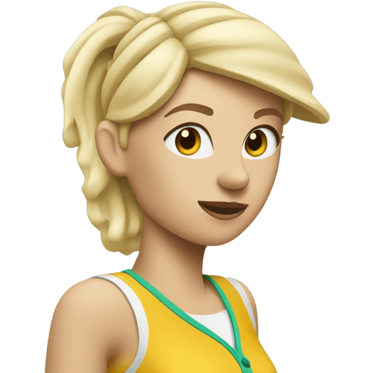 Woman golfer with blonde hair  emoji