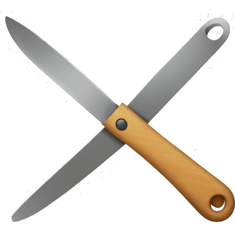 Scissor with wooden handle emoji