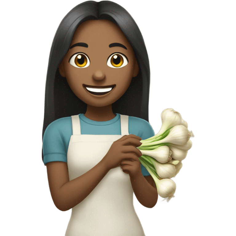 Girl garlic emoji