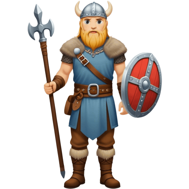 Viking norwegian no beard in full height  emoji