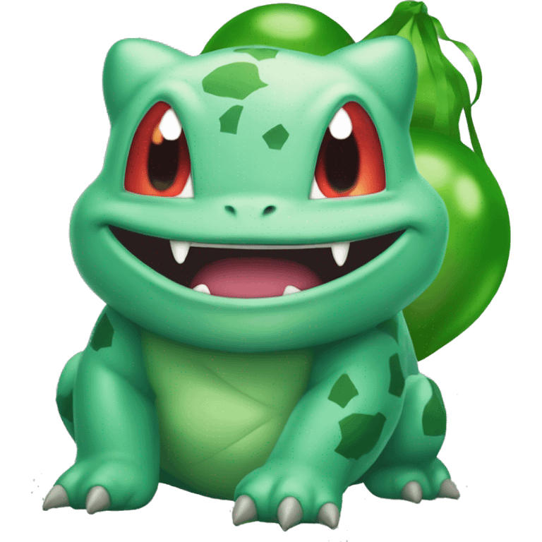 Evil Bulbasaur, balloon letters HH emoji