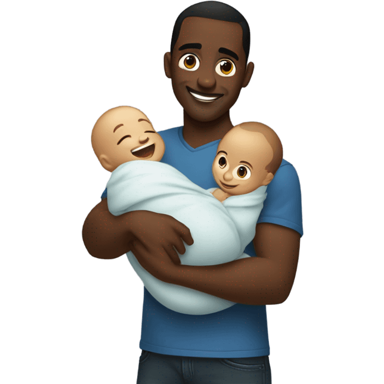 Diddy holding a baby emoji