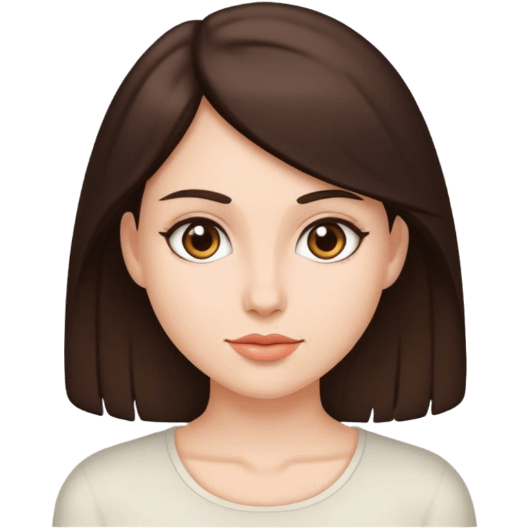 brunette woman derpy emoji