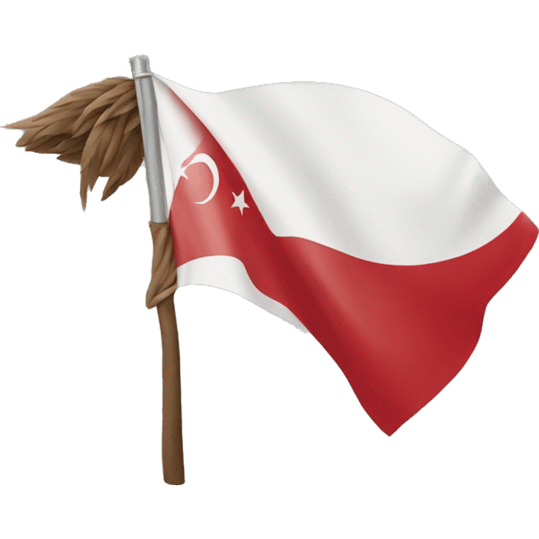 wind tirbune with Turkey flag emoji