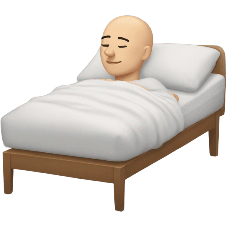 Bald man sleeping emoji