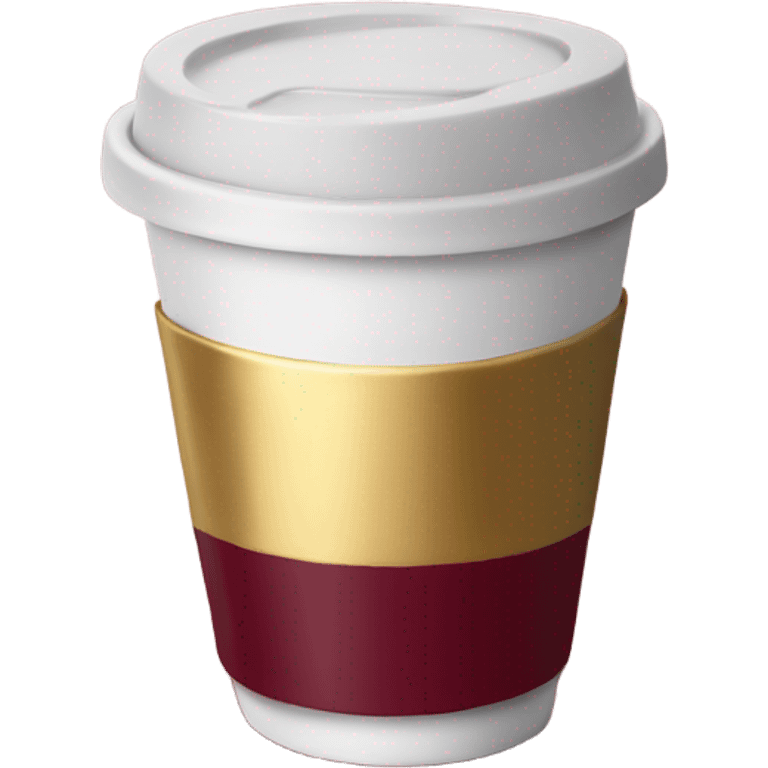 Coffee cup - “Sophisticated burgundy coffee cup with a gold rim emoji