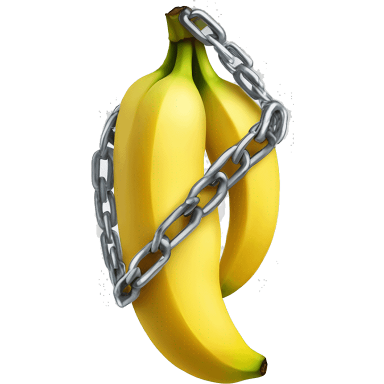 Banana wrapped in chain emoji