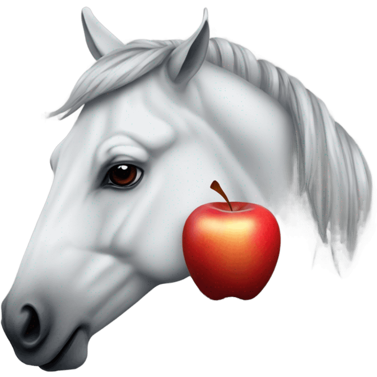 horse eating an apple emoji