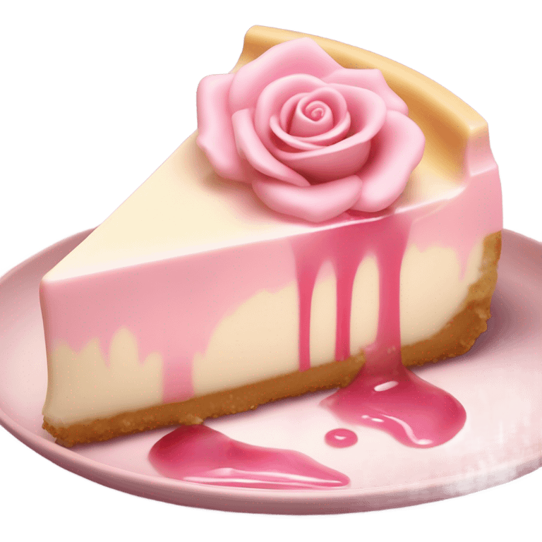 Rose cheesecake emoji