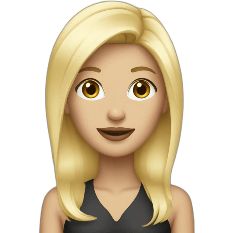 blond woman wearing just high heels emoji