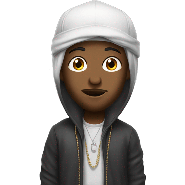 Nezy rapper with Muslim cap emoji