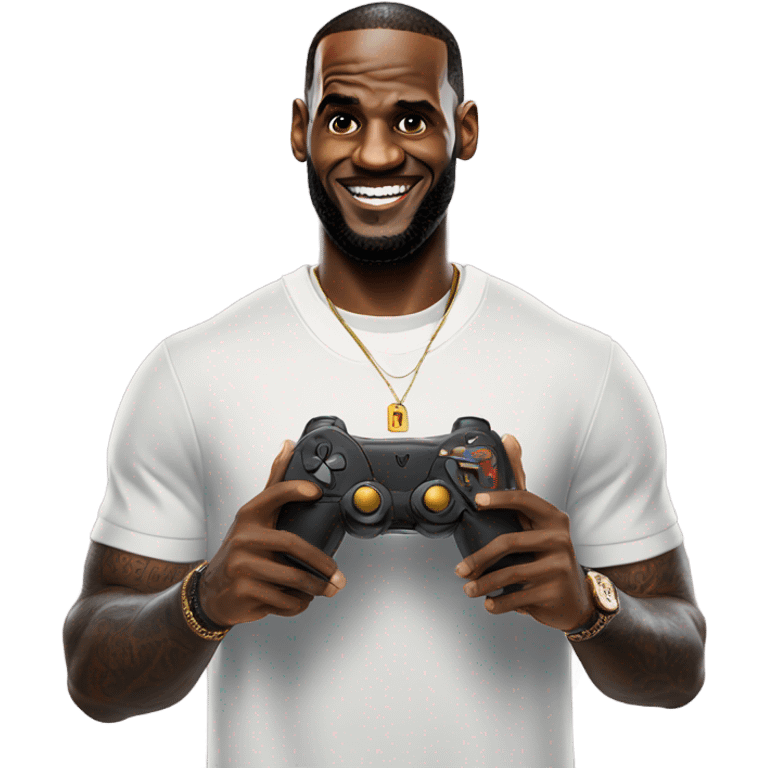 lebron james with a controller emoji