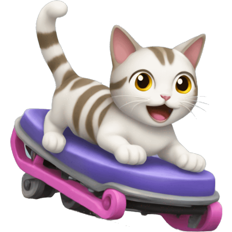 cat on a rollercoster emoji