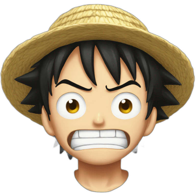 Luffy angery mode emoji