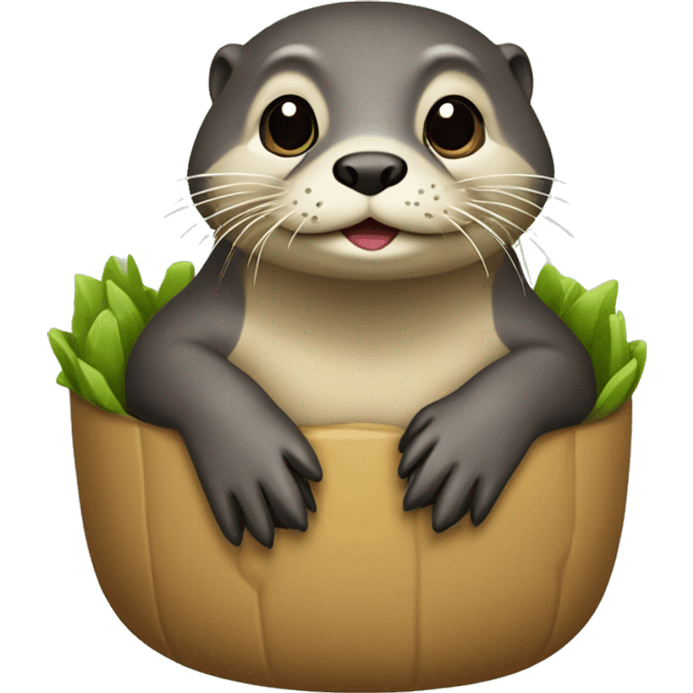 Loutre sur tortue emoji