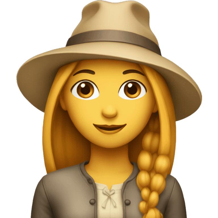 Girl wearing long hat  emoji