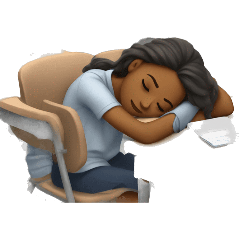 Girl sleeping in class  emoji