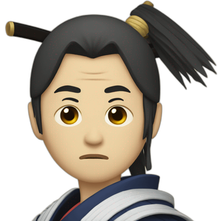 Japanese samurai sad tear emoji