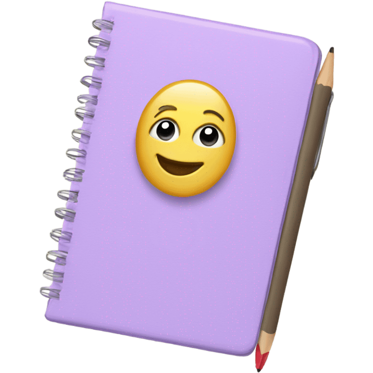 Lilac Notebook with a pencil emoji