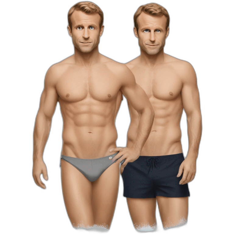 Macron en bikini emoji