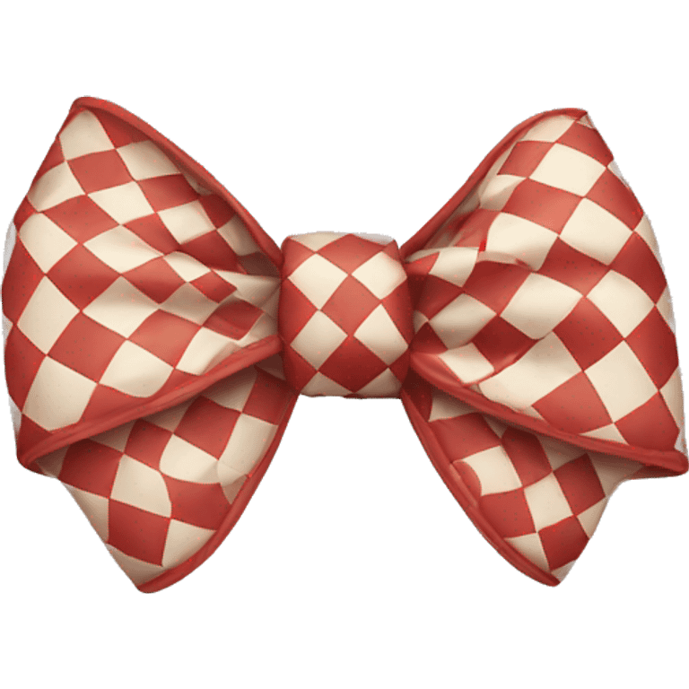 Checkered bow emoji