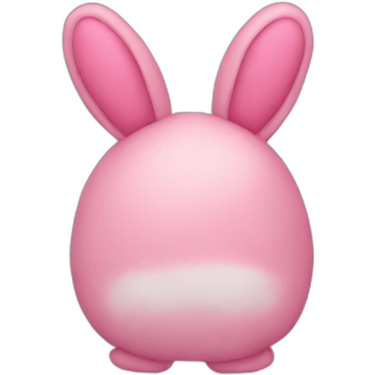 pink plush rabbit from backside emoji