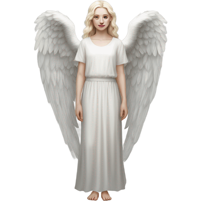 Hyper Realistic pale angel full body  emoji