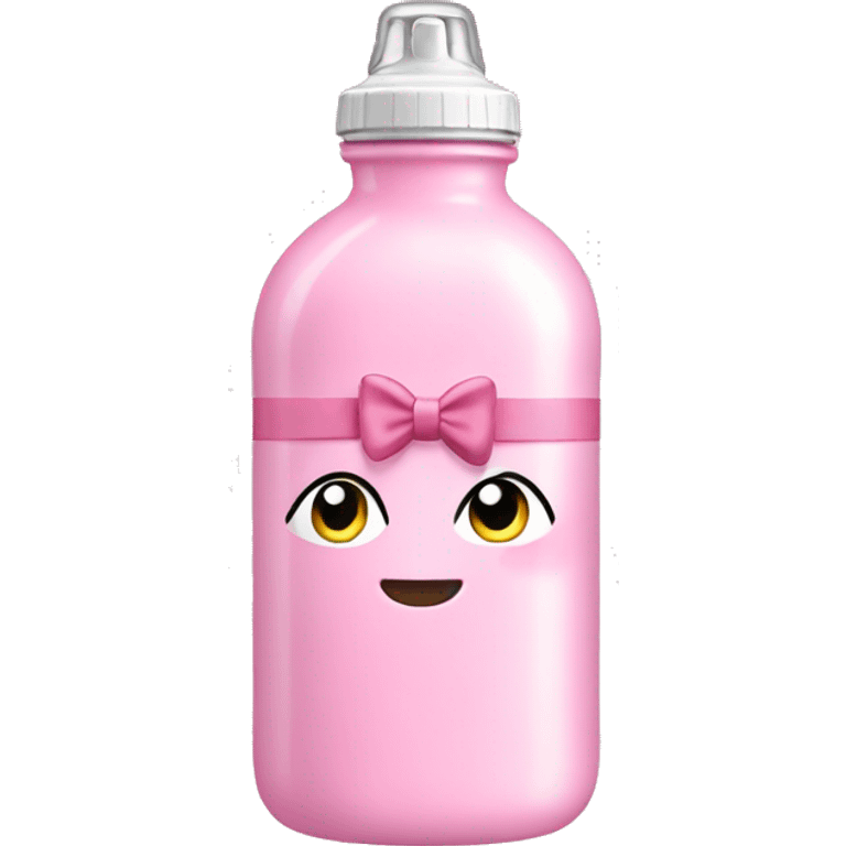 Waterbottle light pink with a bow  emoji