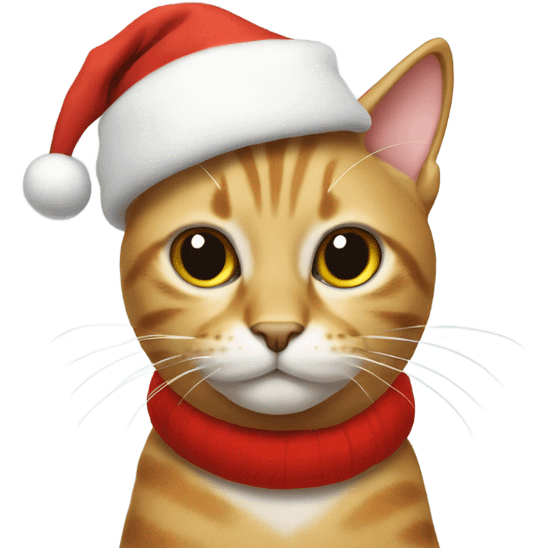 Cat with a Santa hat emoji