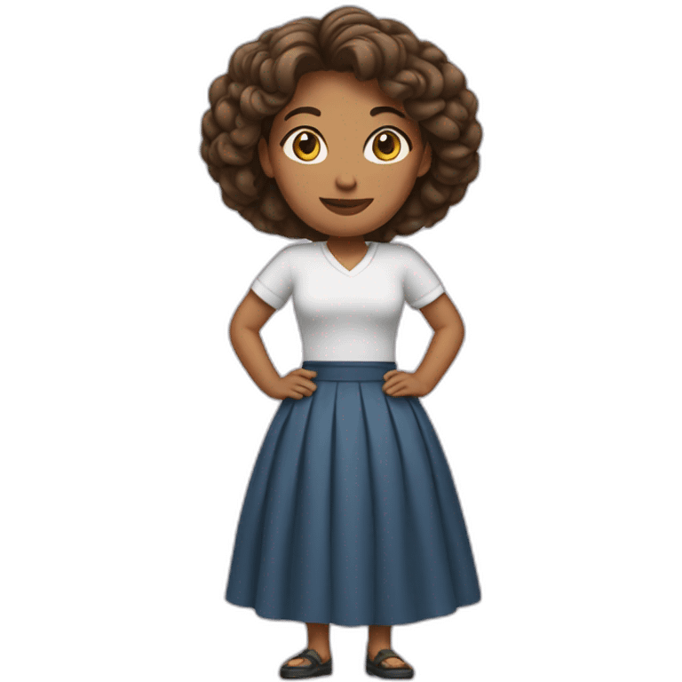 woman wearing a skirt emoji