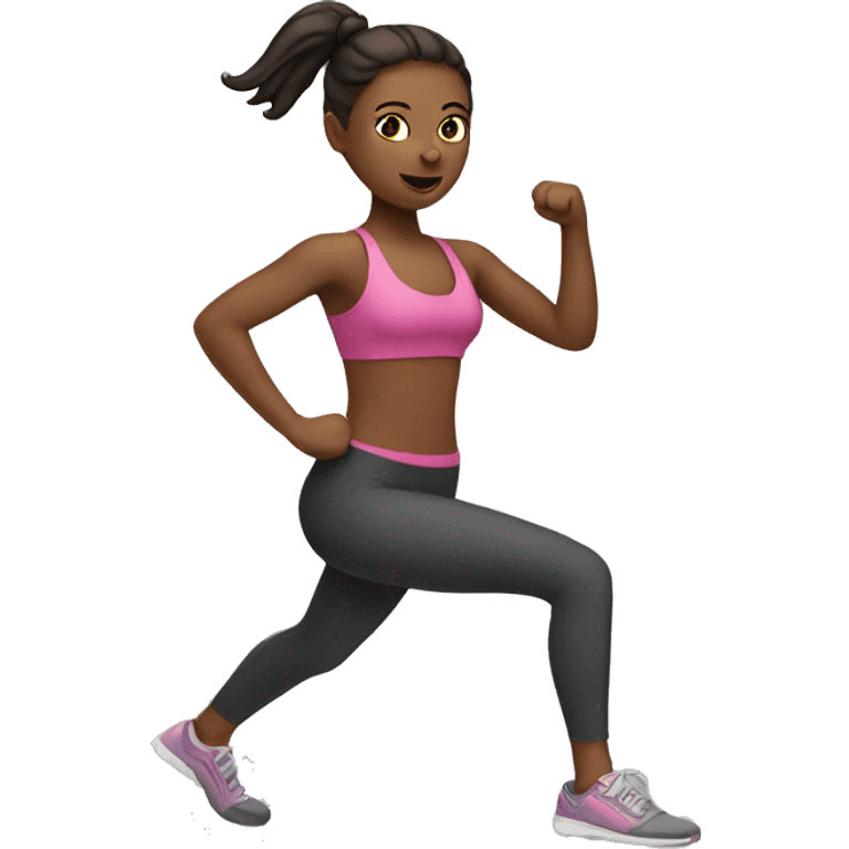 Exercising girl emoji