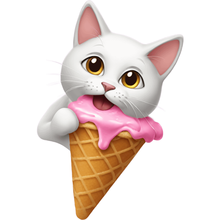 Cat eating ice cream  emoji