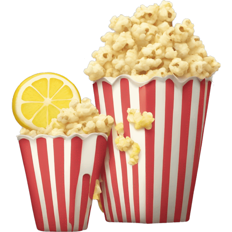 popcorn and lemonade emoji