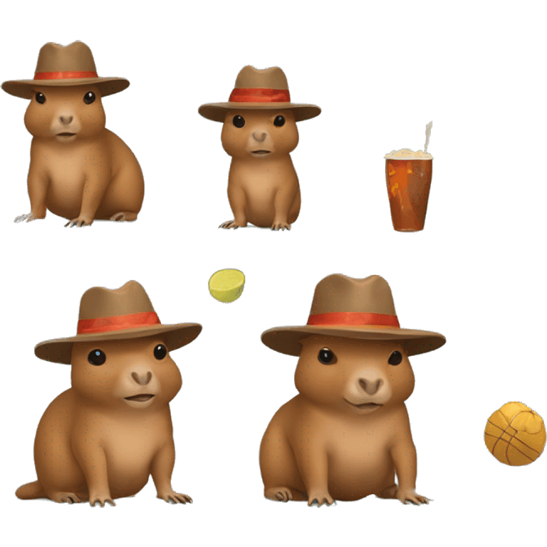 capibara con sombrero de copa emoji