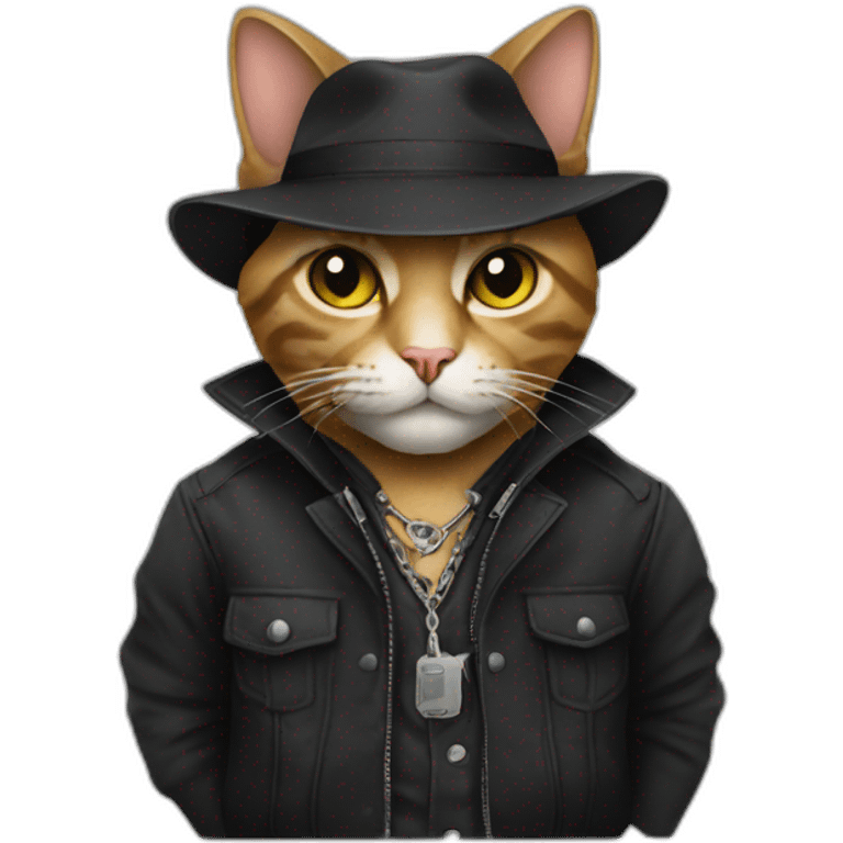 Cat gangster emoji