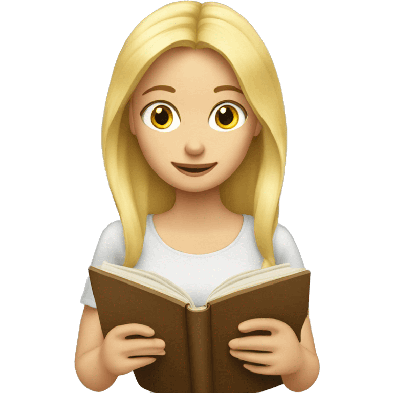 czech blonde girl reading emoji