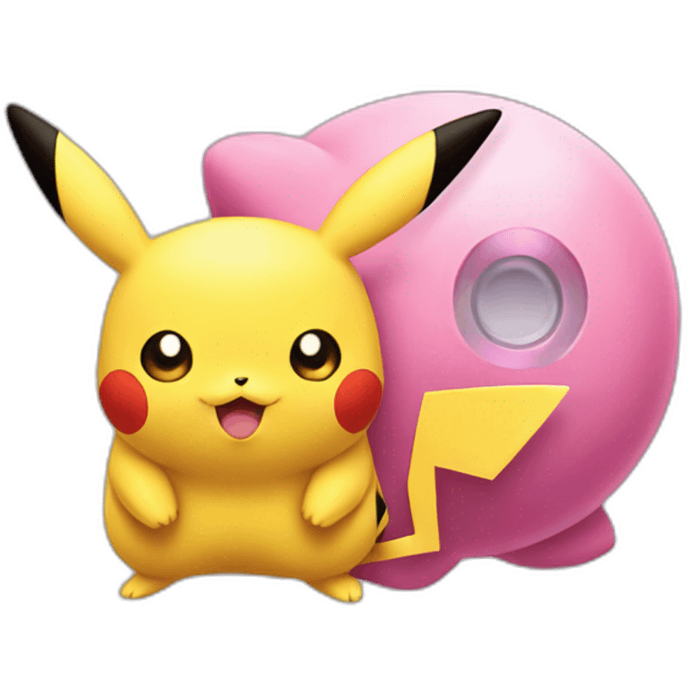 Pikachu and Kirby emoji