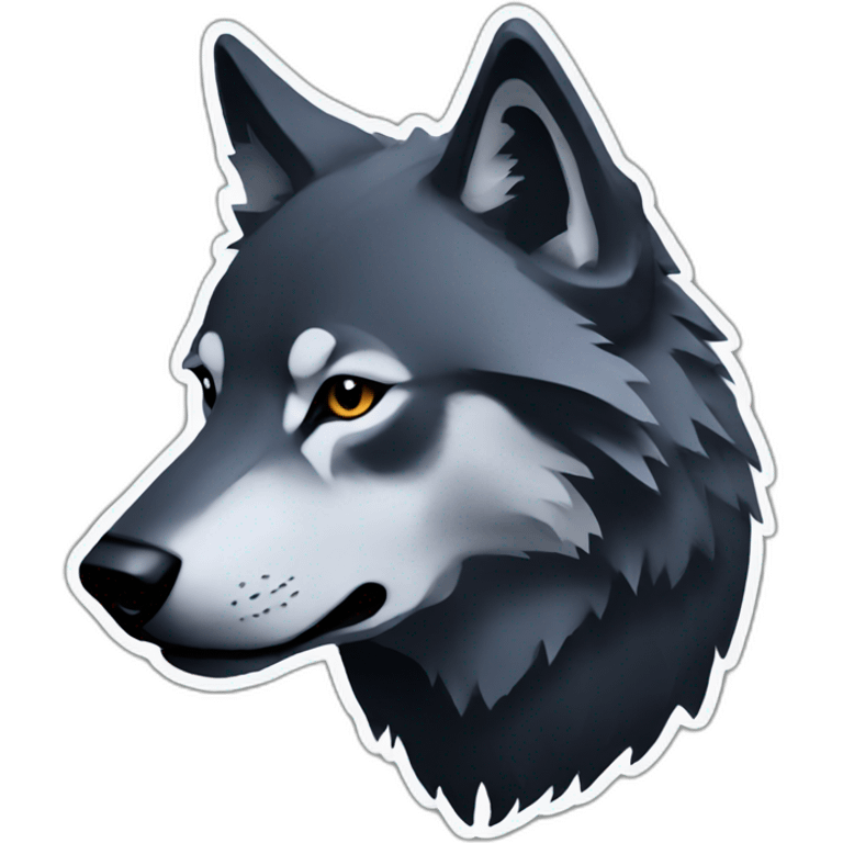 wolf silhouette emoji