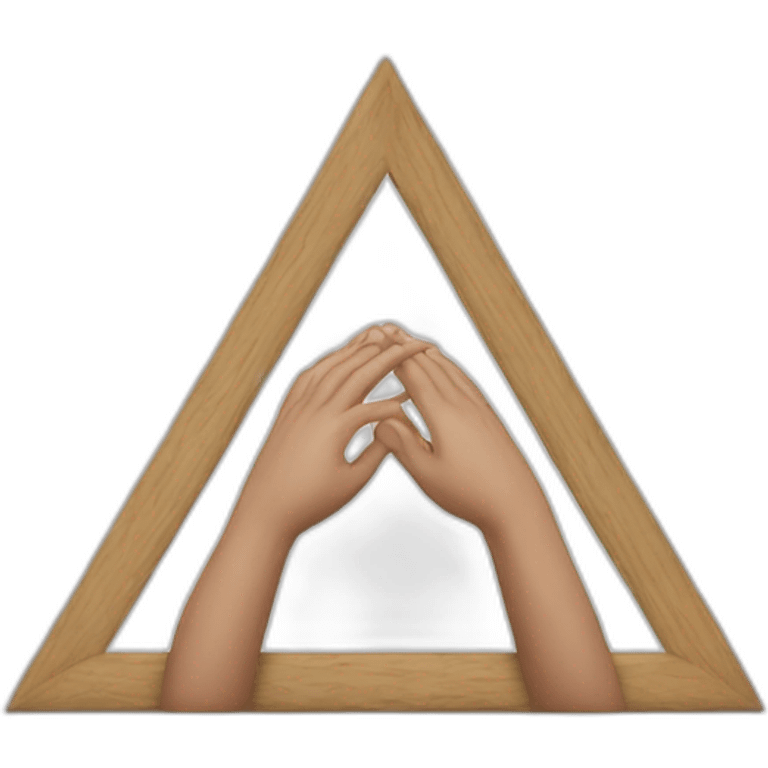 triangle with hands emoji