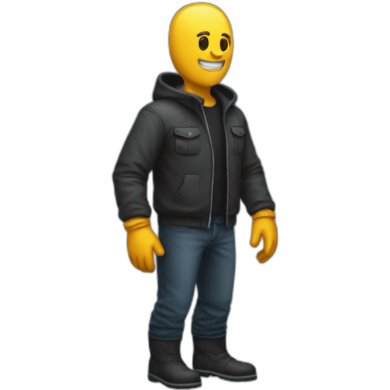 man wearing gloves full body emoji