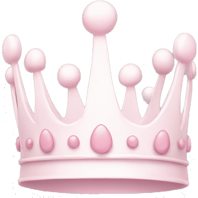 White and pastel pink crown emoji