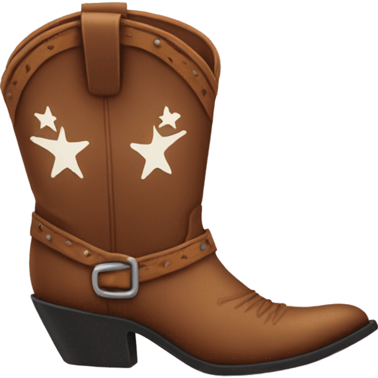 Cowgirl boot emoji