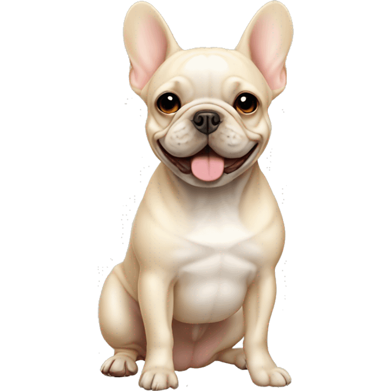 Cream frenchie emoji