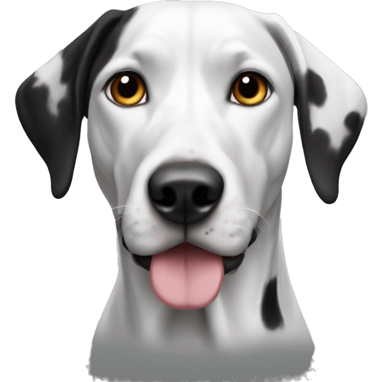 black and white pointer in crown emoji